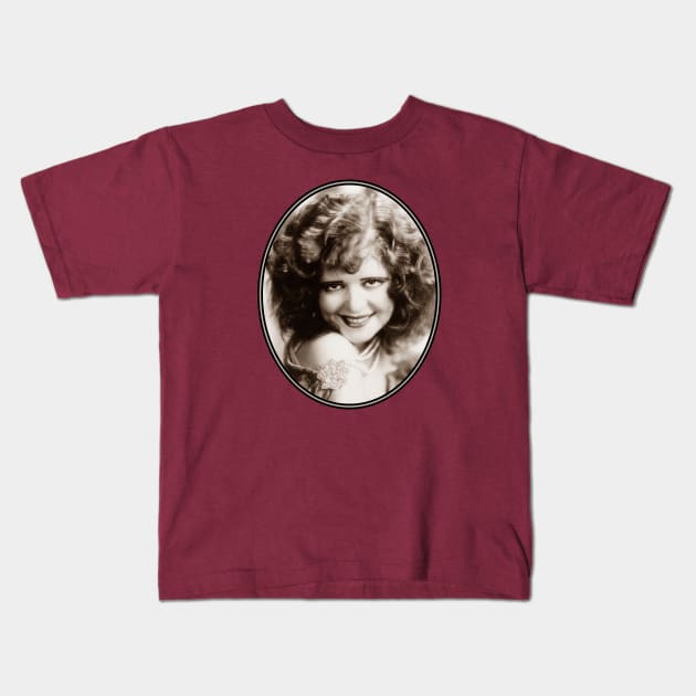 Clara Bow: The Personification of the Roaring Twenties Kids T-Shirt by Noir-N-More